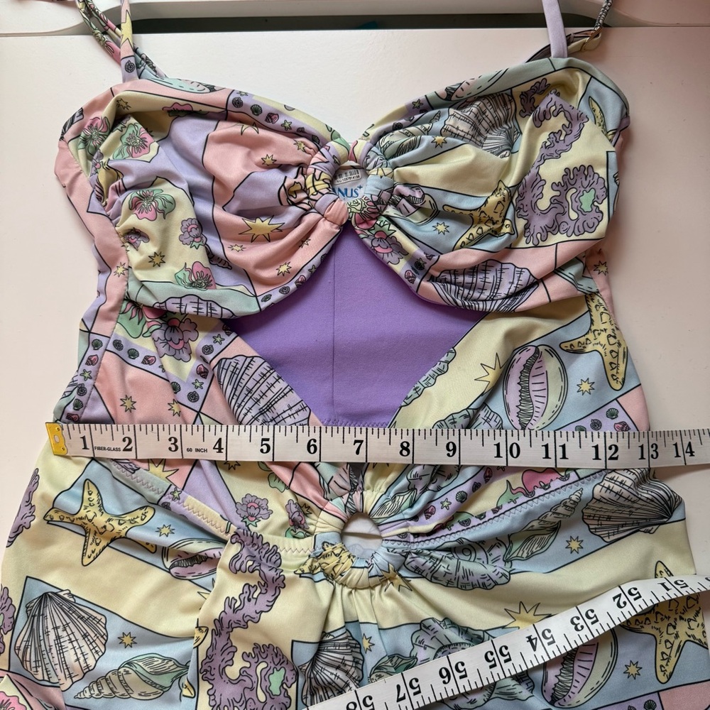 Oceanus Zoe Cutout Dress Maxi Colorful with cutouts and slit Medium - Picture 14 of 16